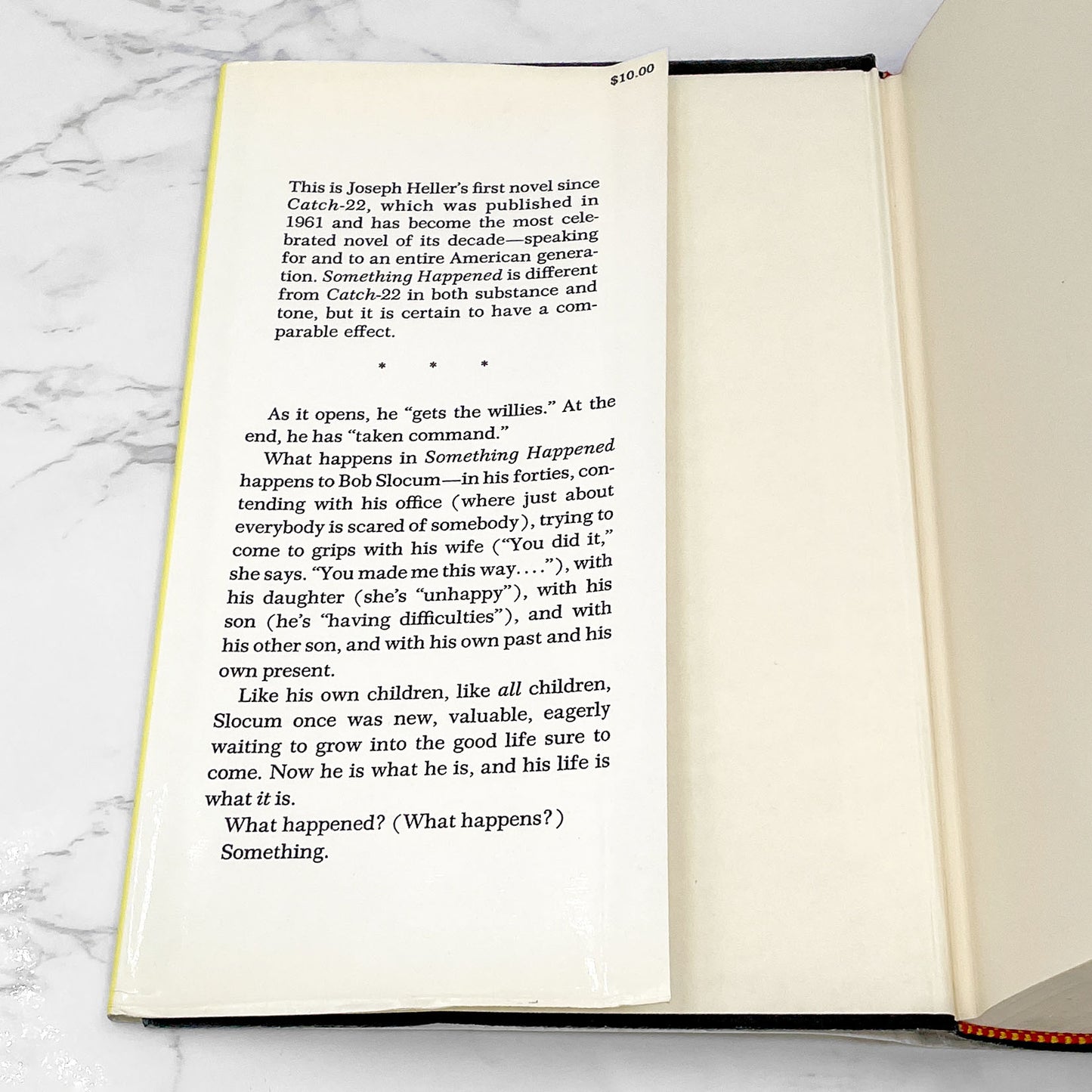 Something Happened by Joseph Heller [FIRST EDITION • FIRST PRINTING] 1974 • Knopf
