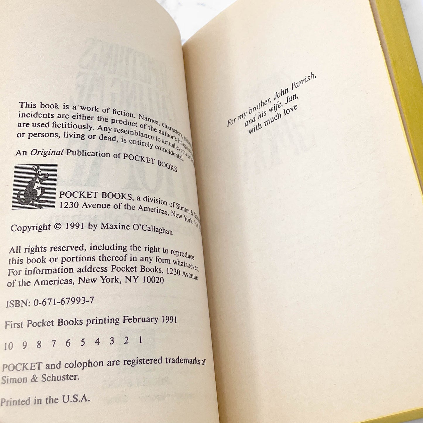 Something's Calling Me Home by Maxine O'Callaghan [FIRST EDITION • FIRST PRINTING] 1991 • Pocket Horror