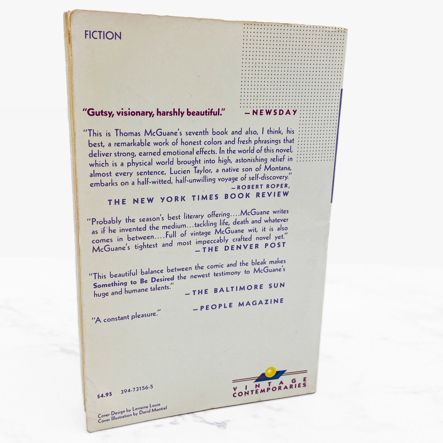 Something to Be Desired by Thomas McGuane [FIRST PAPERBACK PRINTING] 1985 • Vintage Contemporaries