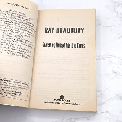 Something Wicked This Way Comes by Ray Bradbury [PAPERBACK RE-ISSUE] 1998 • Avon