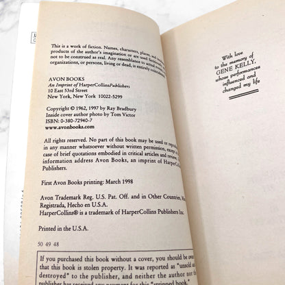 Something Wicked This Way Comes by Ray Bradbury [PAPERBACK RE-ISSUE] 1998 • Avon