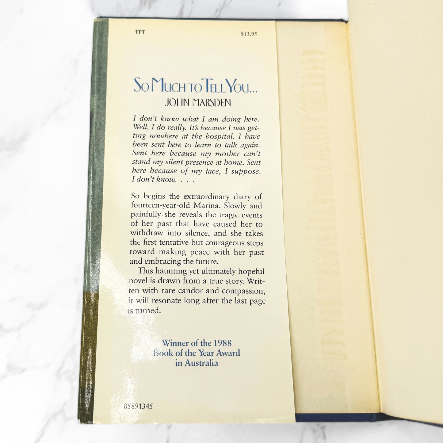 So Much to Tell You by John Marsden [U.S. FIRST EDITION • FIRST PRINTING] 1987 • Joy St.
