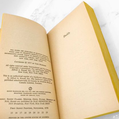 Song of Solomon by Toni Morrison [1978 PAPERBACK] • Signet