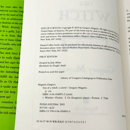 Son of a Witch by Gregory Maguire [FIRST EDITION • FIRST PRINTING] 2005