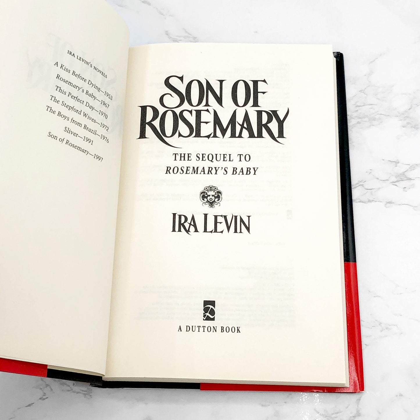 Son of Rosemary by Ira Levin [1997 HARDCOVER] • First Book Club Edition • Dutton • Mint!