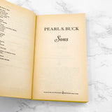 Sons by Pearl S. Buck [FIRST PAPERBACK PRINTING] 1975 • Pocket Books