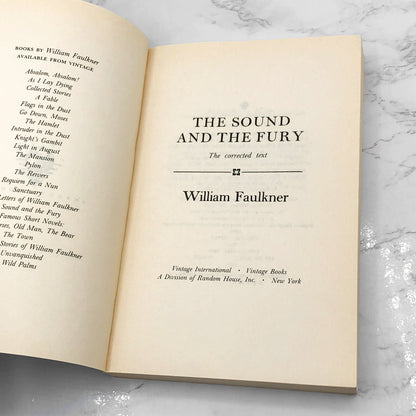 The Sound and The Fury by William Faulkner [TRADE PAPERBACK] 1990 • Vintage International