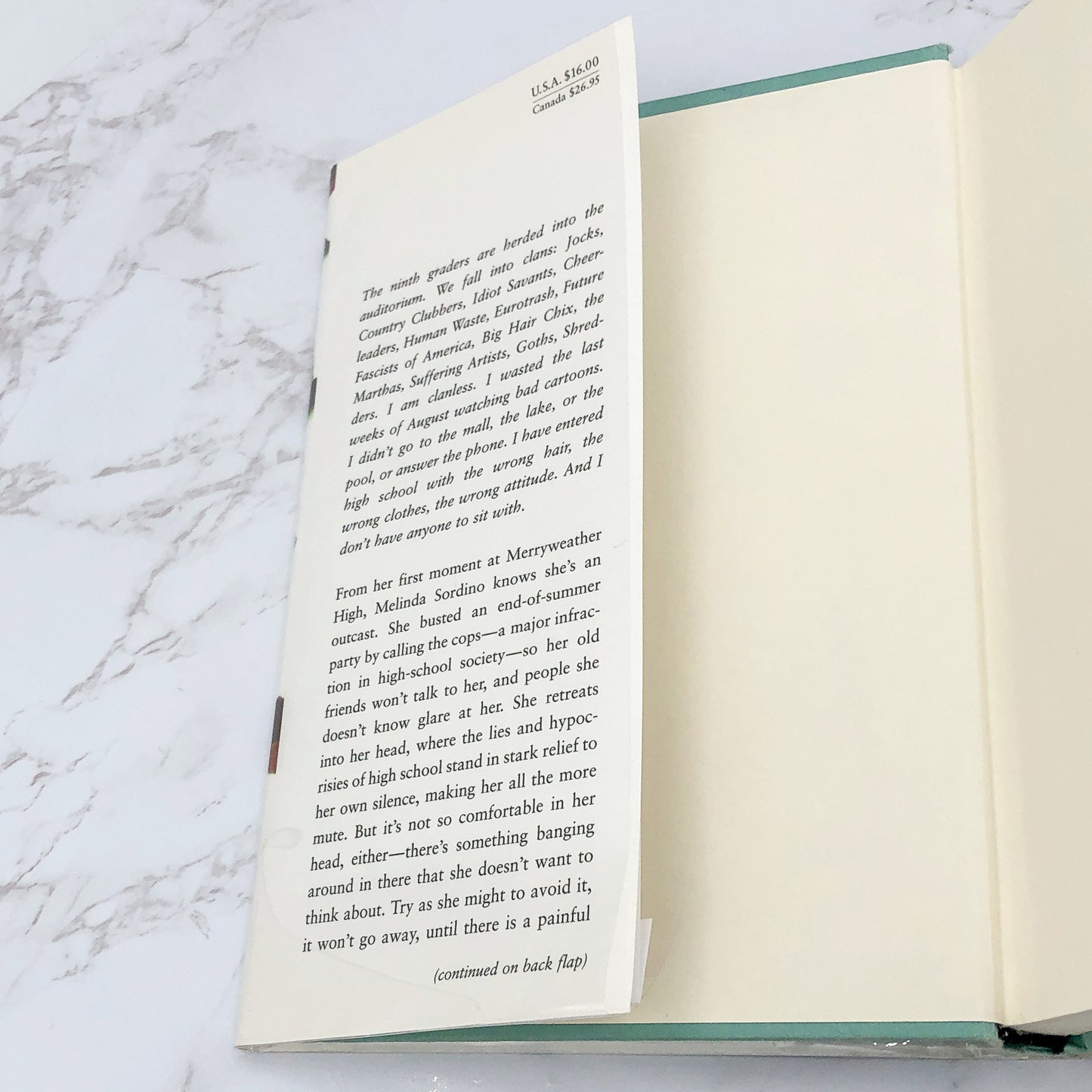 Speak by Laurie Halse Anderson [FIRST EDITION] 1999 • FSG