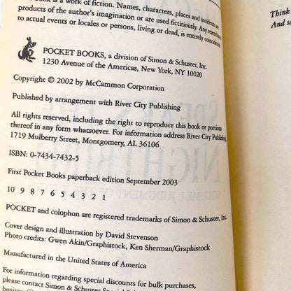 Speaks the Nightbird by Robert R McCammon [FIRST PAPERBACK PRINTING] 2003 • Pocket