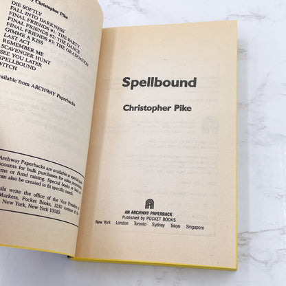 Spellbound by Christopher Pike [FIRST EDITION PAPERBACK] 1988 • Pocket