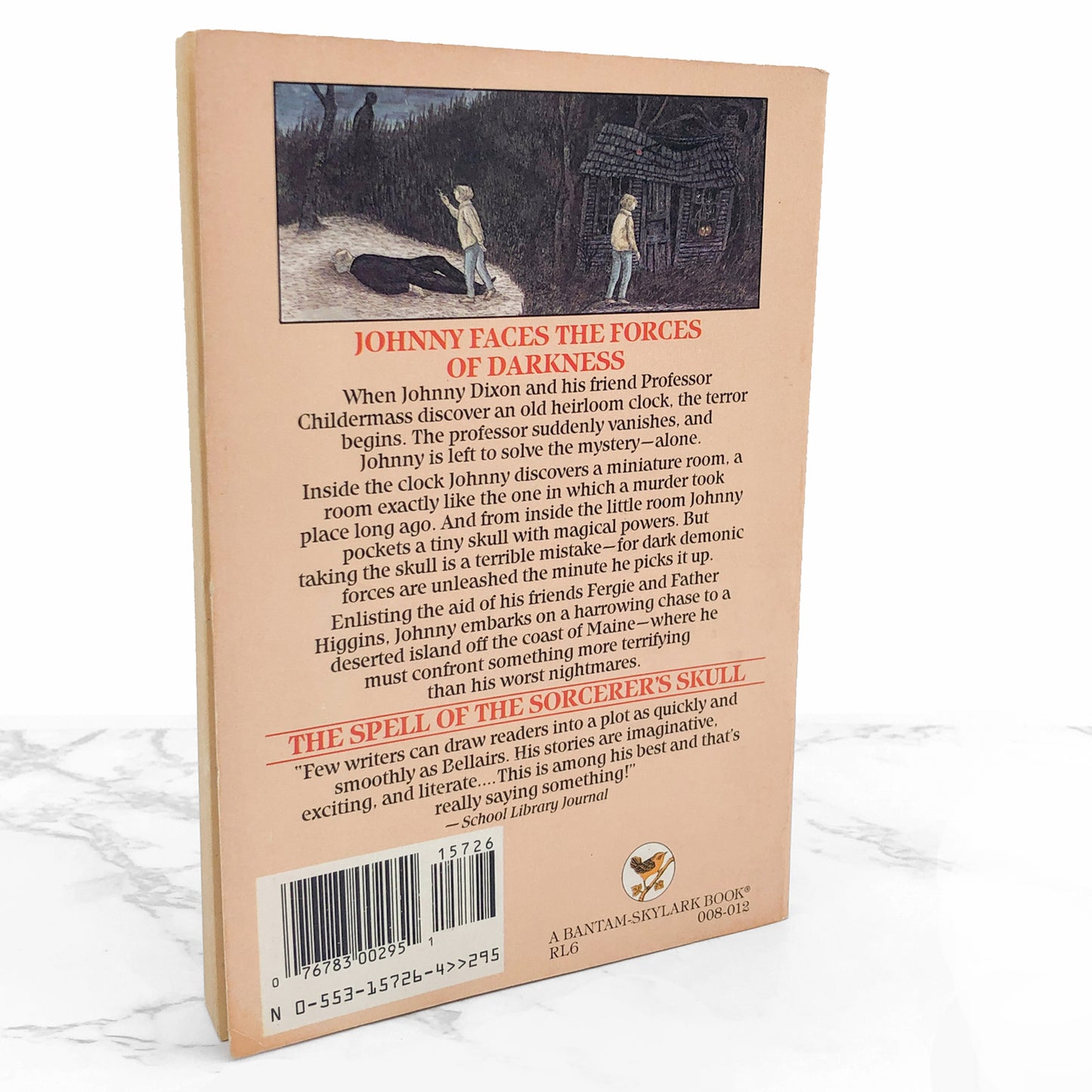The Spell of the Sorcerer's Skull by John Bellairs [FIRST PAPERBACK EDITION] 1988 • Bantam Skylark