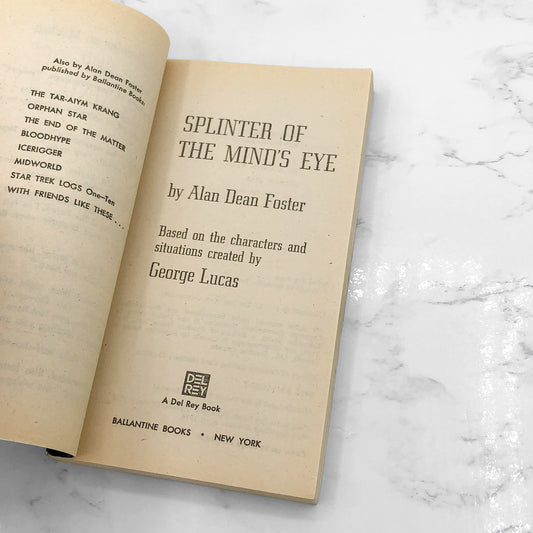 Splinter of the Mind's Eye by Alan Dean Foster [FIRST PAPERBACK PRINTING] 1978 • Del-Rey
