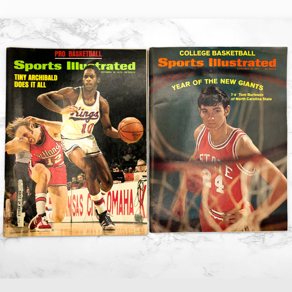 Sports Illustrated Magazine - Vintage 2 Issue Basketball Lot [NOV. 1971 • OCT. 1973]