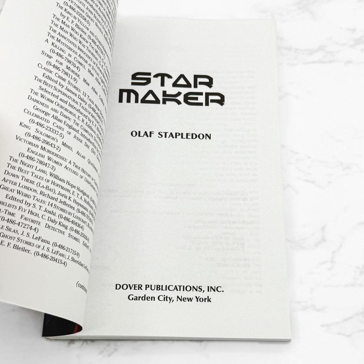 Star Maker by Olaf Stapledon [TRADE PAPERBACK RE-ISSUE] 2020 • Dover