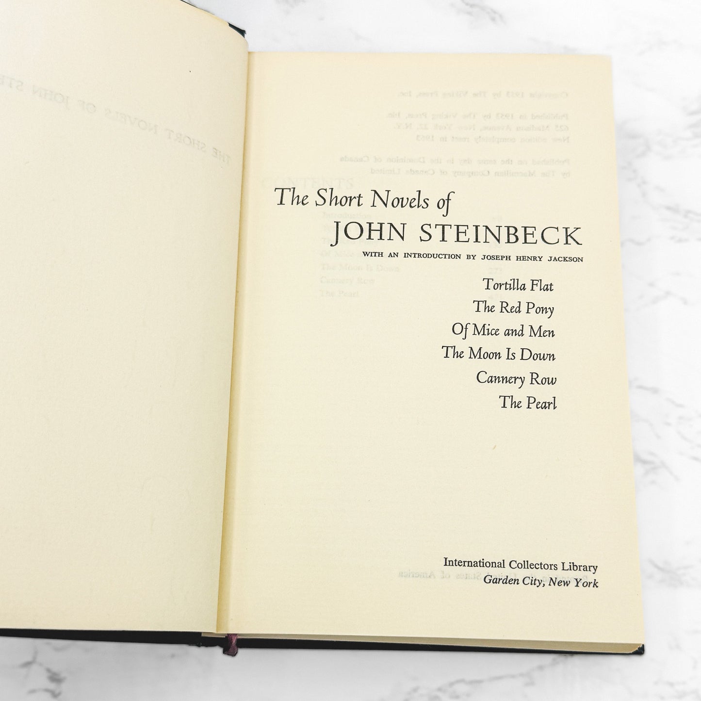 The Short Novels of John Steinbeck [1963 HARDCOVER] • International Collectors Library