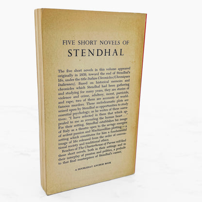 Five Short Novels of Stendhal [FIRST PAPERBACK PRINTING] 1958 • Anchor Books • Edward Gorey Cover