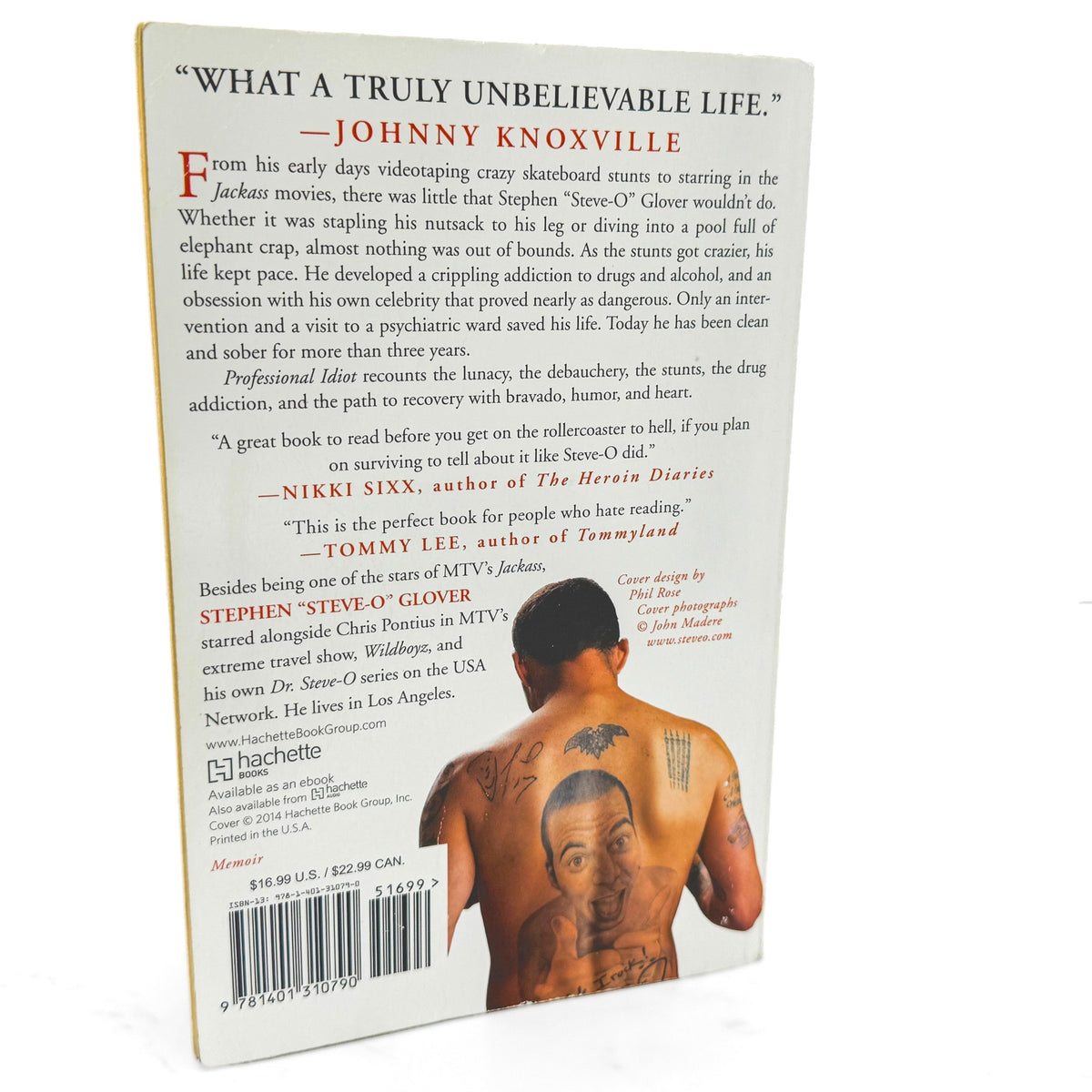 Professional Idiot: A Memoir by Stephen "Steve-O" Glover SIGNED + DOODLED! [FIRST PAPERBACK EDITION] 2014 • Hachette
