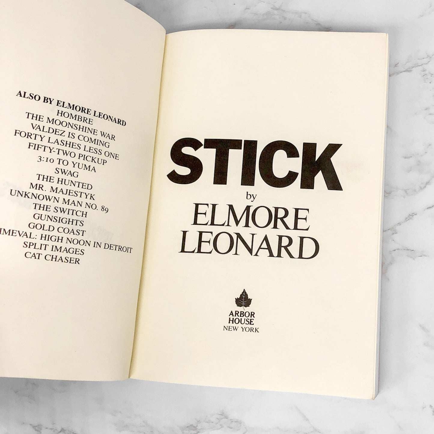 Stick by Elmore Leonard [ADVANCE READER'S COPY] 1983 • Uncorrected Proof • Arbor House