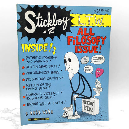 STICKBOY Issues #1-4 by Dennis Worden [FIRST EDITION SET] 1988-1990 • Fantagraphics Books