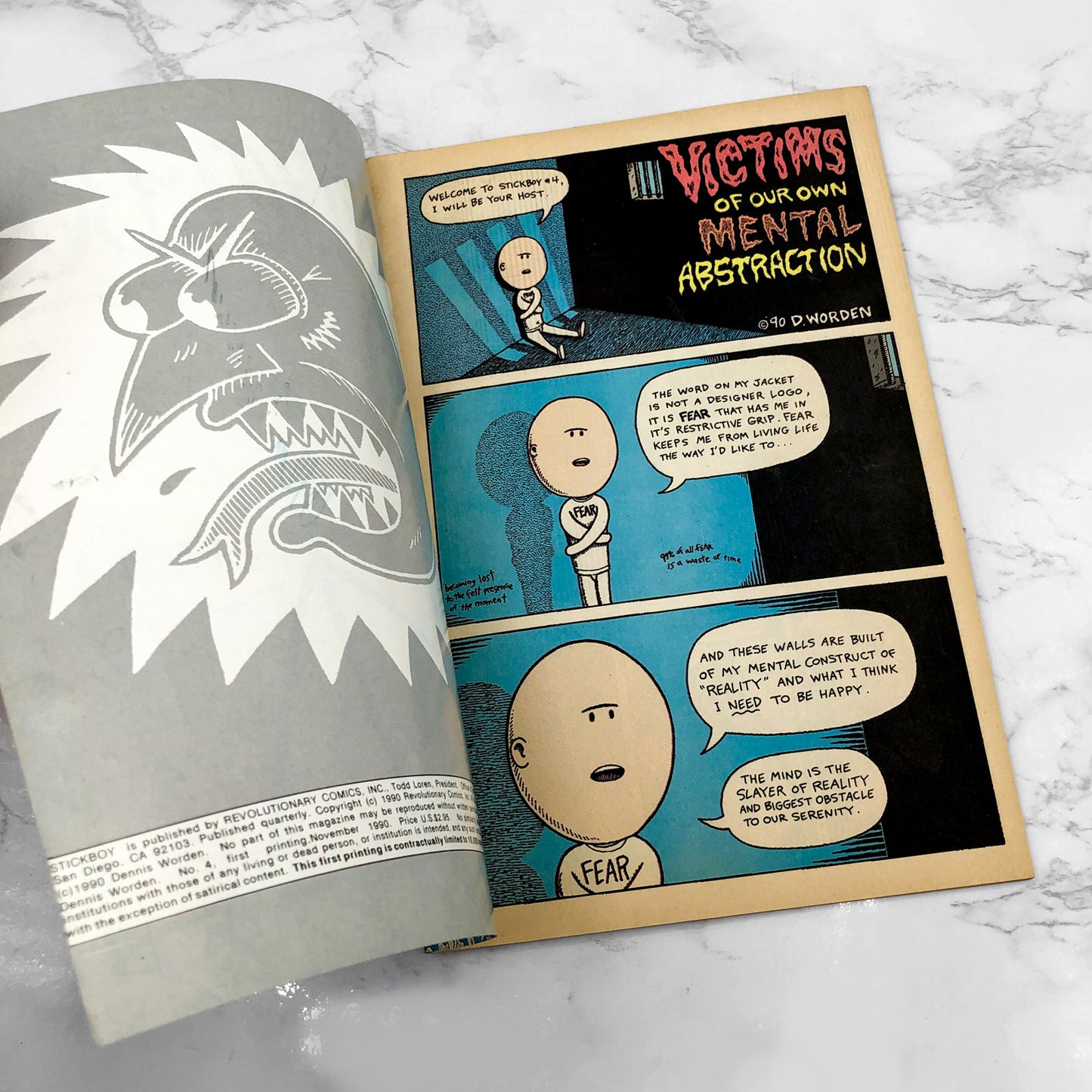 STICKBOY Issues #1-4 by Dennis Worden [FIRST EDITION SET] 1988-1990 • Fantagraphics Books