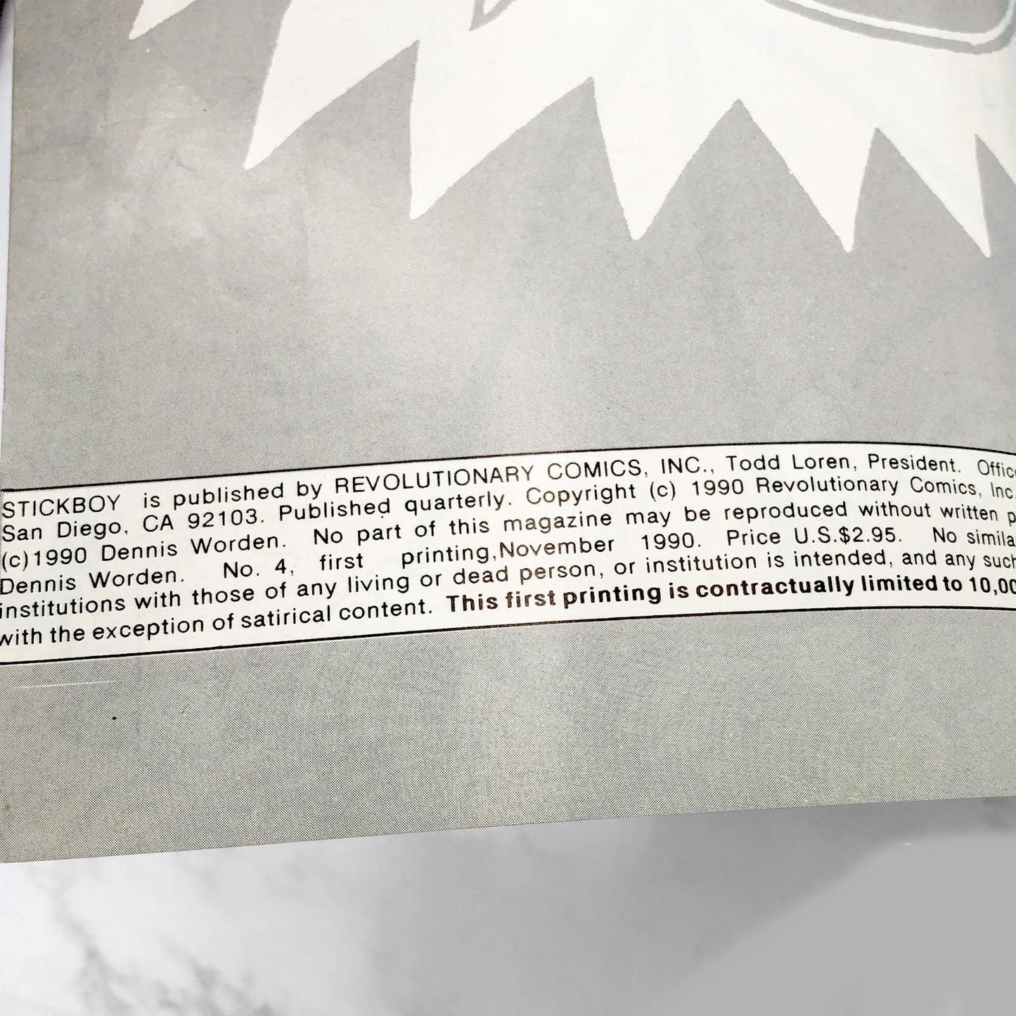 STICKBOY Issues #1-4 by Dennis Worden [FIRST EDITION SET] 1988-1990 • Fantagraphics Books