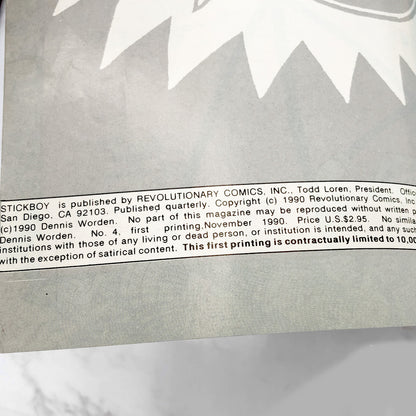 STICKBOY Issues #1-4 by Dennis Worden [FIRST EDITION SET] 1988-1990 • Fantagraphics Books