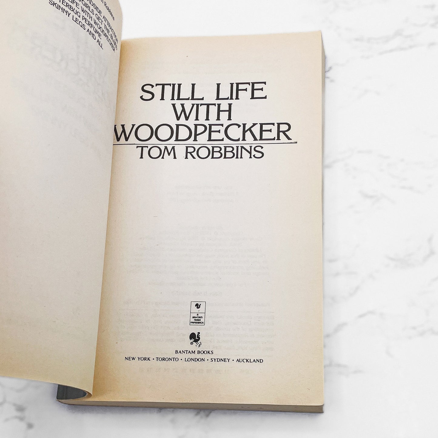 Still Life with Woodpecker by Tom Robbins [TRADE PAPERBACK] 1990 • Bantam