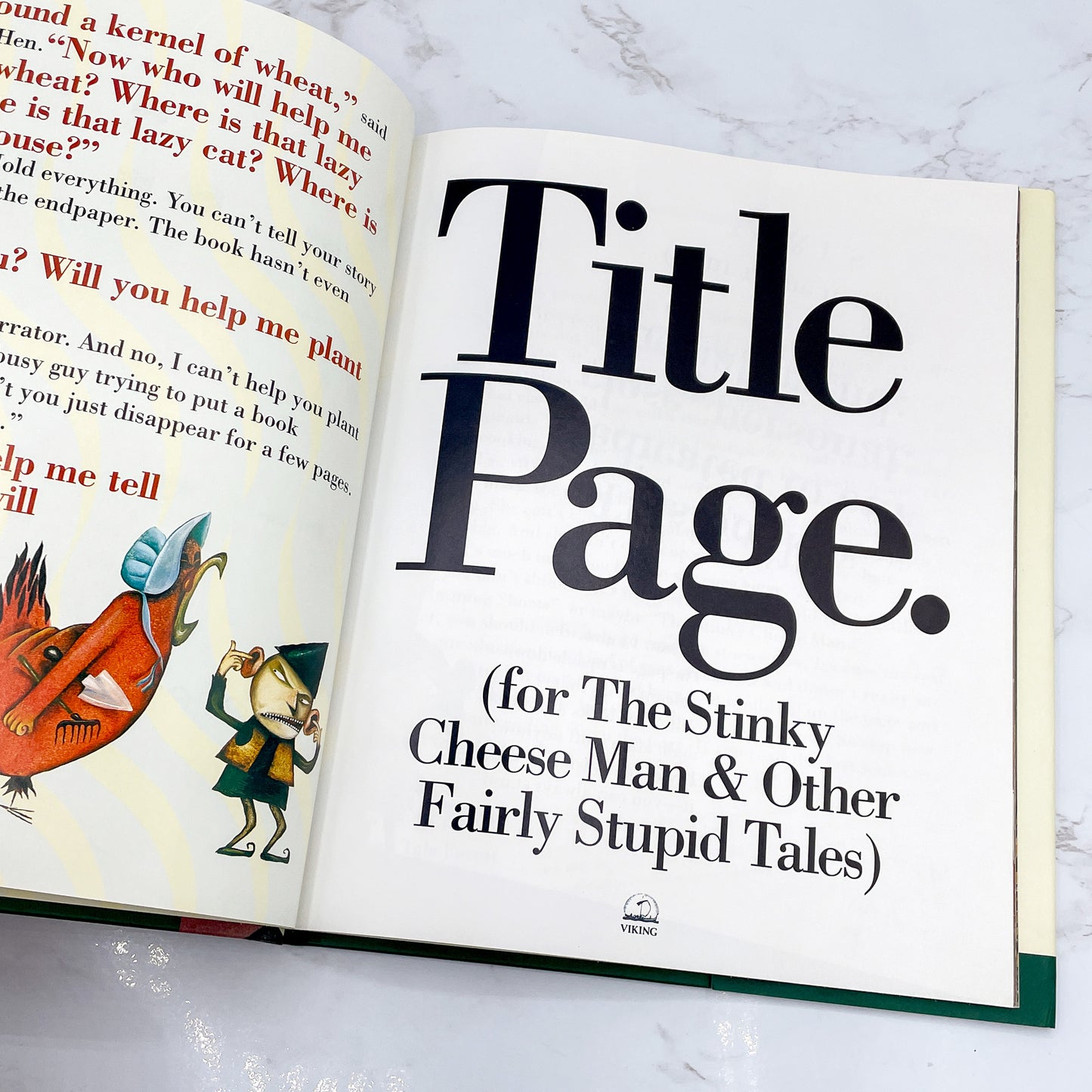 The Stinky Cheese Man & Other Fairly Stupid Tales by Jon Scieszka [FIRST EDITION] 1992 • Viking