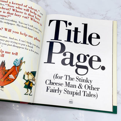 The Stinky Cheese Man & Other Fairly Stupid Tales by Jon Scieszka [FIRST EDITION] 1992 • Viking