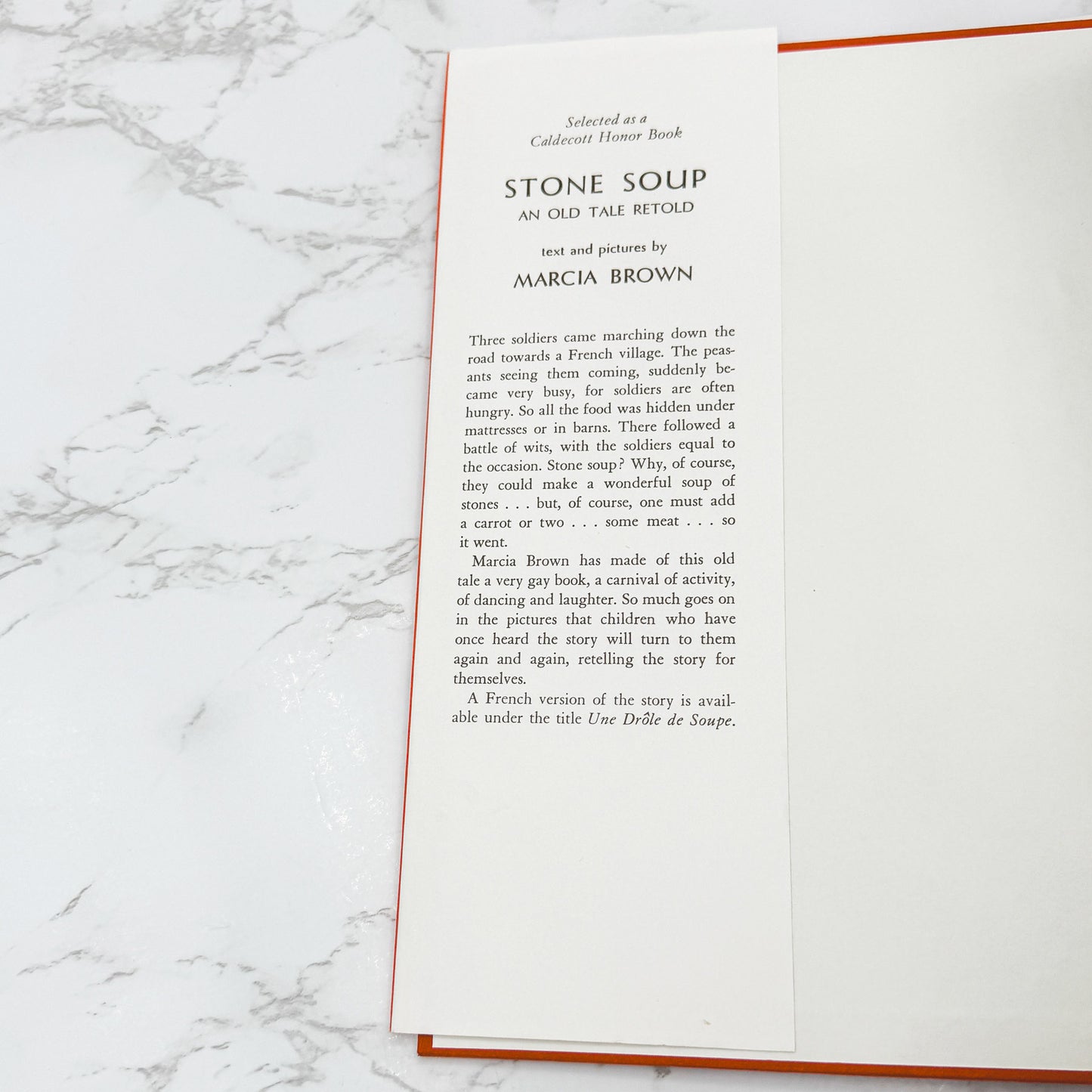 Stone Soup by Marcia Brown [FIRST EDITION REPRINT] 1975 • 33rd Printing • Charles Scribner's Sons