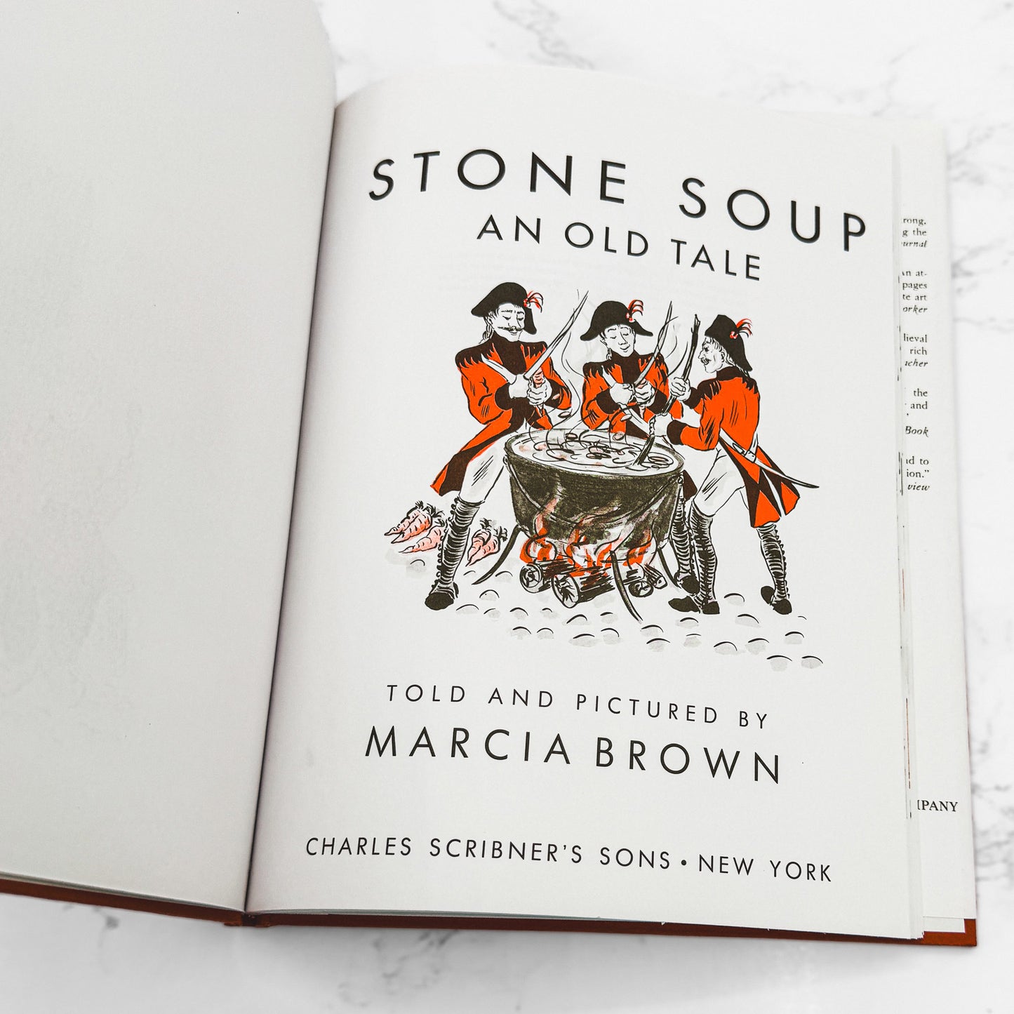 Stone Soup by Marcia Brown [FIRST EDITION REPRINT] 1975 • 33rd Printing • Charles Scribner's Sons
