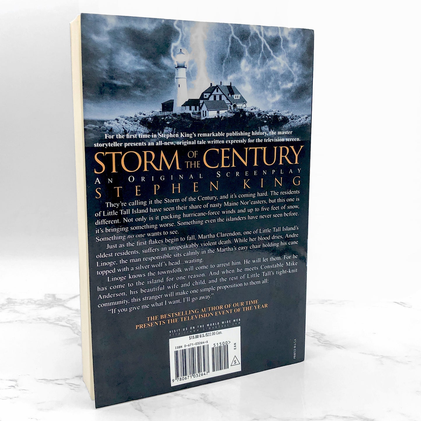Storm of the Century by Stephen King [FIRST EDITION • FIRST PRINTING] 1999 • Pocket • Mint!