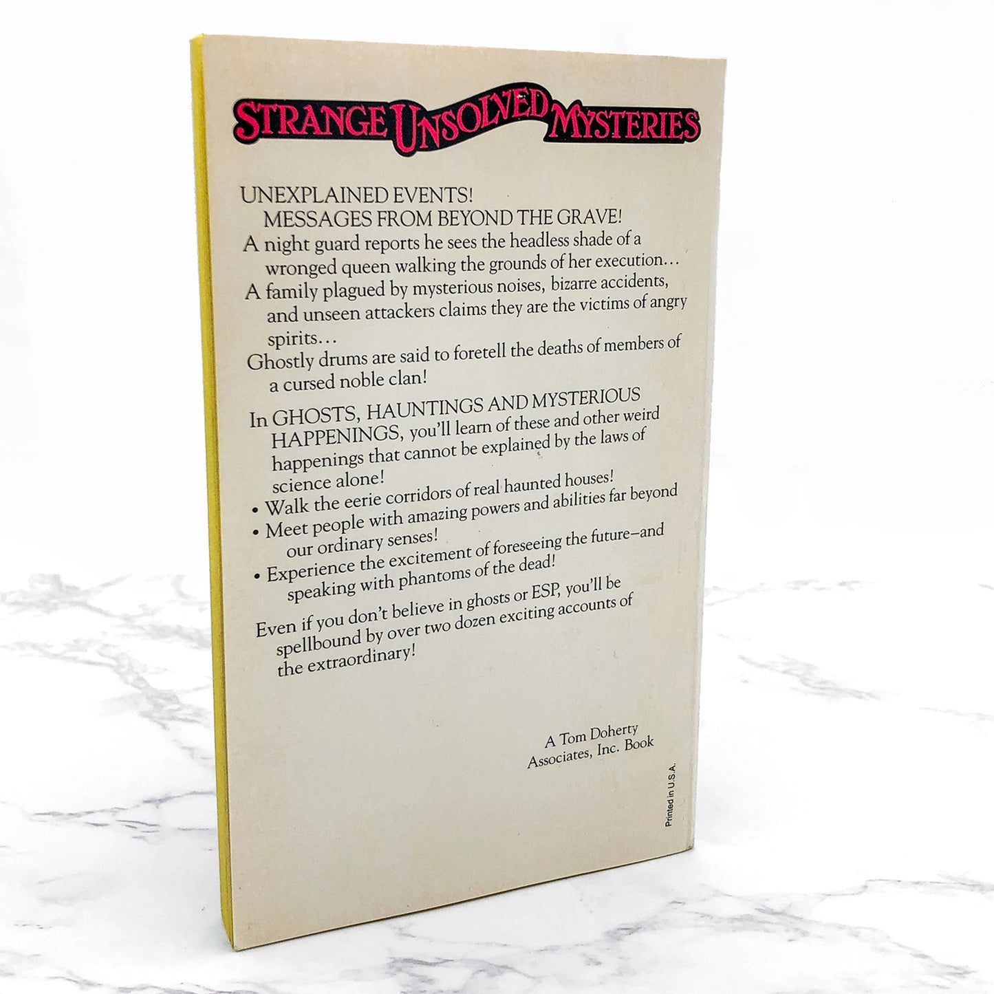 Ghosts, Hauntings & Mysterious Happenings by Phyllis Raybin Emert [FIRST PAPERBACK PRINTING] 1992 • TOR