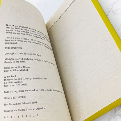 The Streeter by Scott Ian Barry [FIRST EDITION • FIRST PRINTING] 1994 • TOR Horror