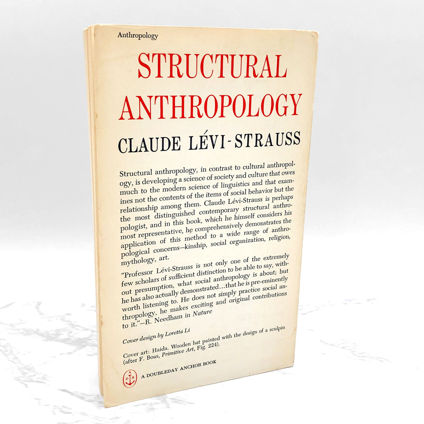 Structural Anthropology by Claude Lévi-Strauss [FIRST PAPERBACK PRINTING] 1967 • Anchor Books