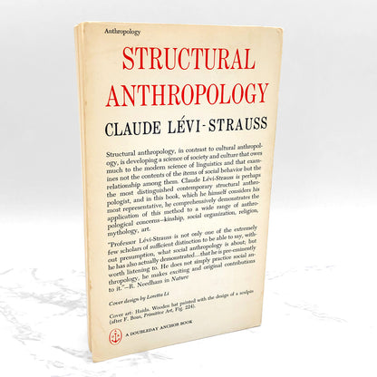 Structural Anthropology by Claude Lévi-Strauss [FIRST PAPERBACK PRINTING] 1967 • Anchor Books