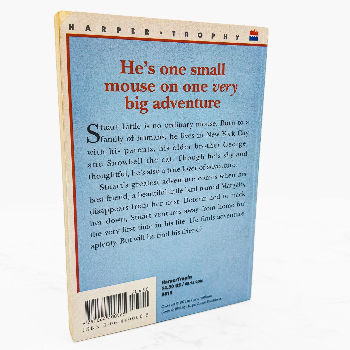 Stuart Little by E.B. White [TRADE PAPERBACK] 1996 • Harper Trophy