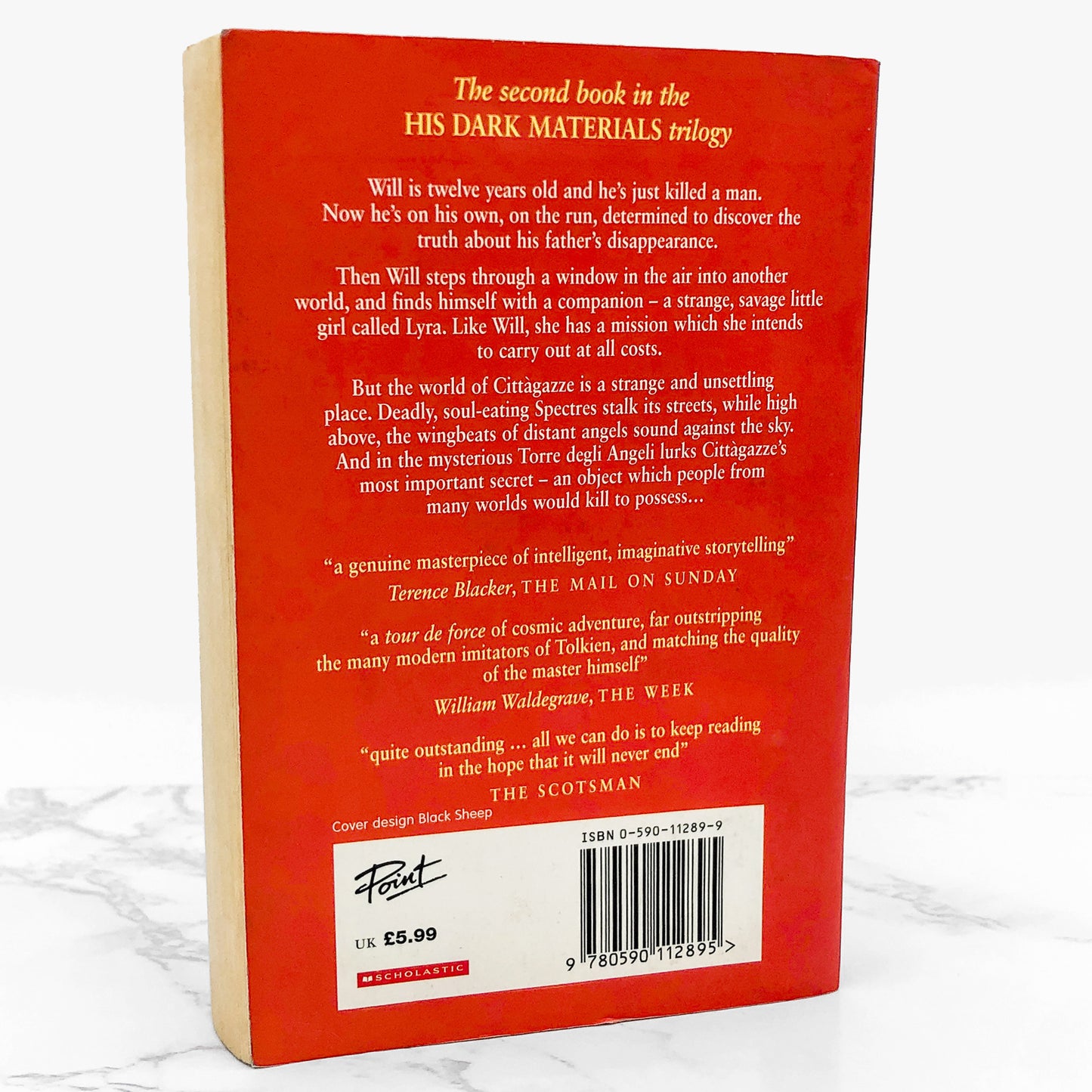 The Subtle Knife by Philip Pullman [FIRST U.K. PAPERBACK EDITION] 1998 • Point • His Dark Materials #2