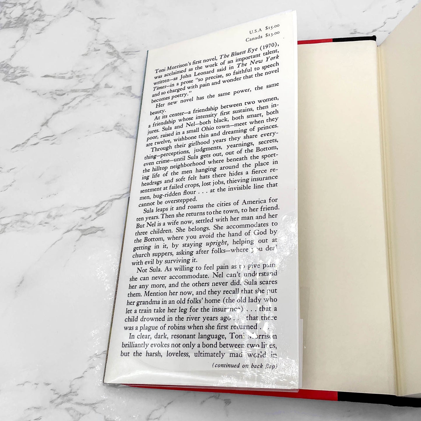 Sula by Toni Morrison [FIRST EDITION] • 23rd Printing / 2002 • Knopf *See Condition