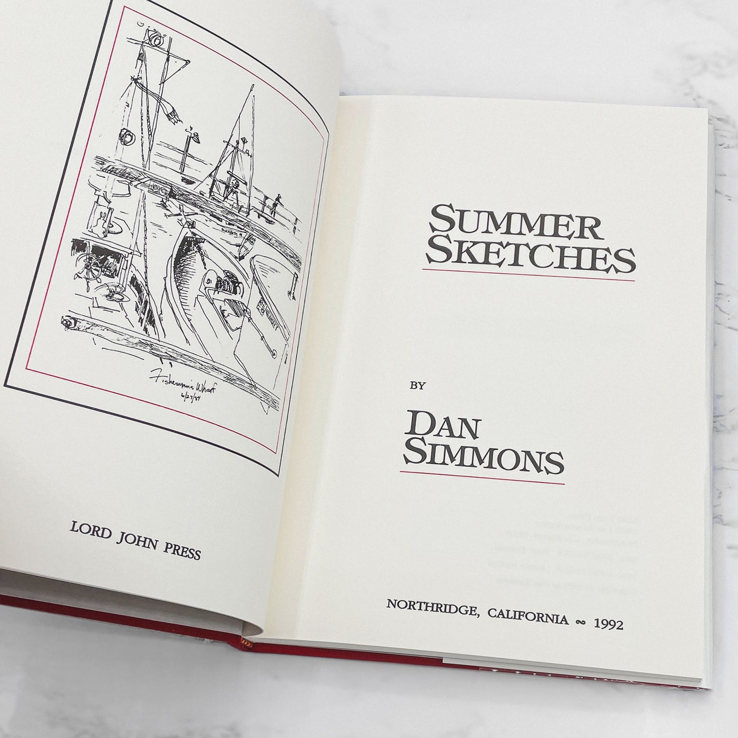Summer Sketches by Dan Simmons [FIRST EDITION • FIRST PRINTING] 1992 • Lord John Press