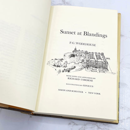 Sunset at Blandings by P.G. Wodehouse [U.S. FIRST EDITION • FIRST PRINTING] 1978 • Simon & Schuster