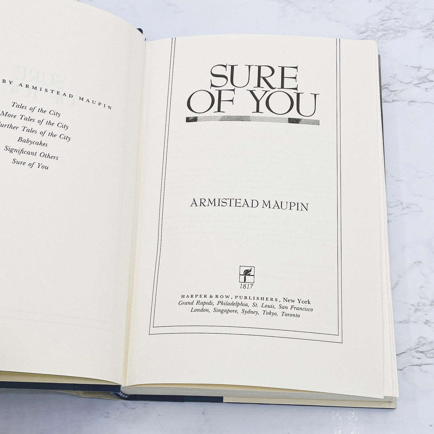 Sure of You by Armistead Maupin [FIRST EDITION] 1989 • Harper & Row