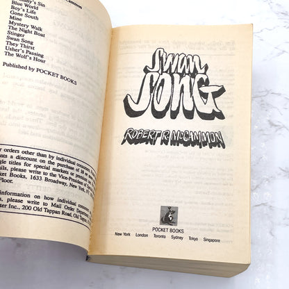 Swan Song by Robert R. McCammon [FIRST EDITION • SECOND STATE] 1987 • 15th Printing • Pocket