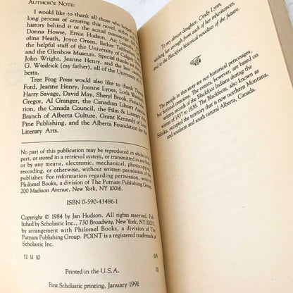 Sweetgrass by Jan Hudson [1991 PAPERBACK] • Point Fiction