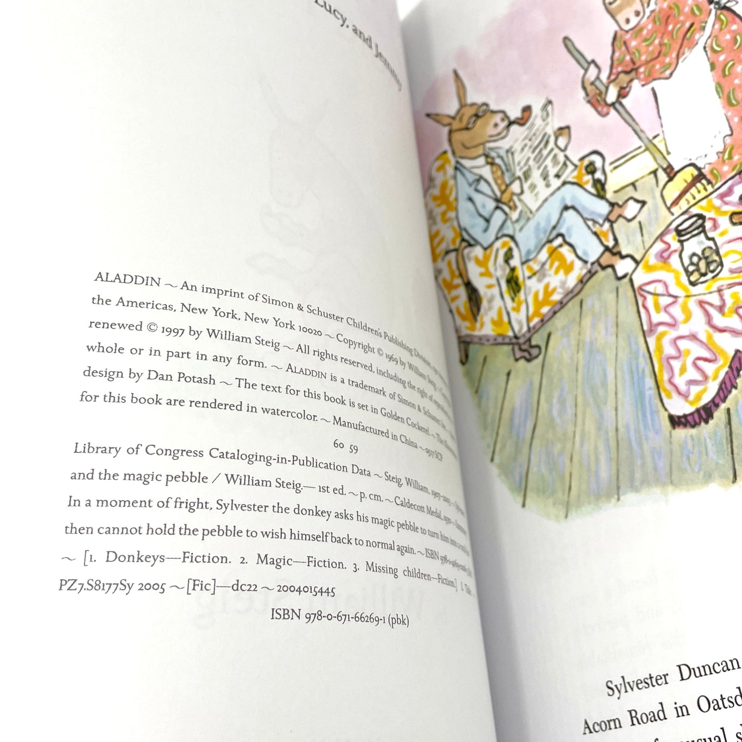 Sylvester and the Magic Pebble by William Steig [TRADE PAPERBACK RE-ISSUE] • Aladdin