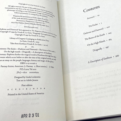 Tales From Earthsea by Ursula K. Le Guin [FIRST EDITION • FIRST PRINTING] 2001 • Harcourt • The Earthsea Cycle #5