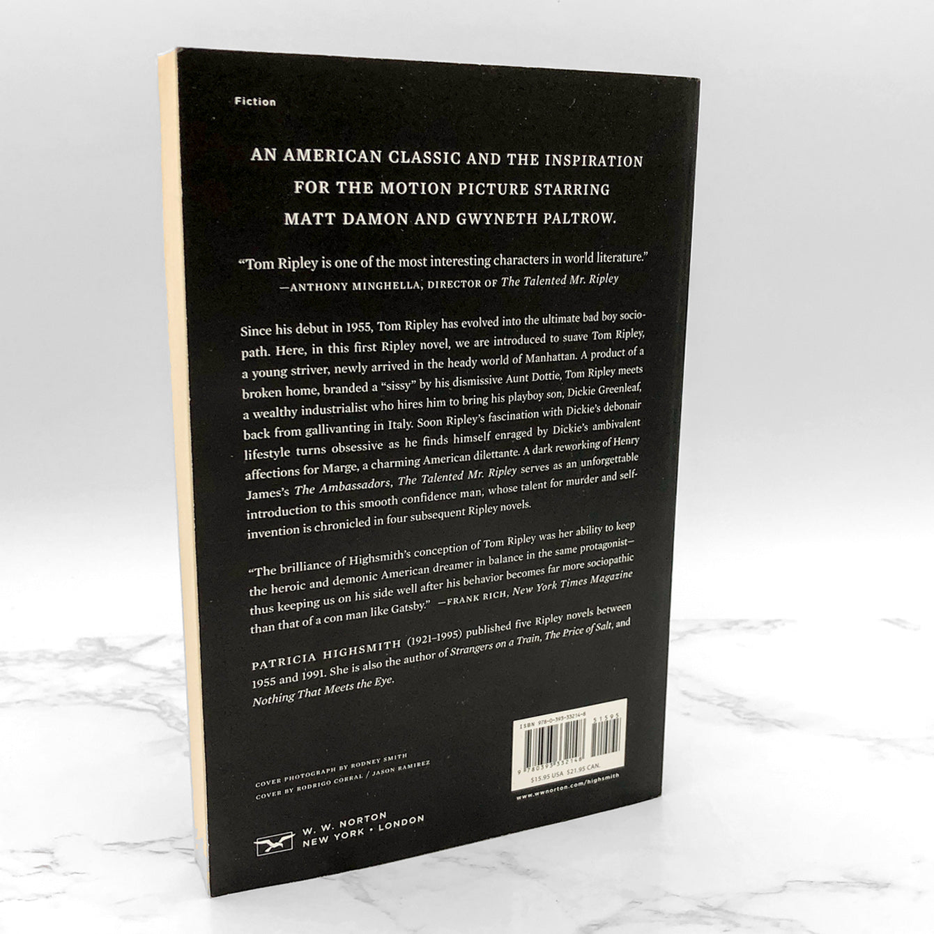 The Talented Mr. Ripley by Patricia Highsmith [TRADE PAPERBACK] 2007 • W.W. Norton