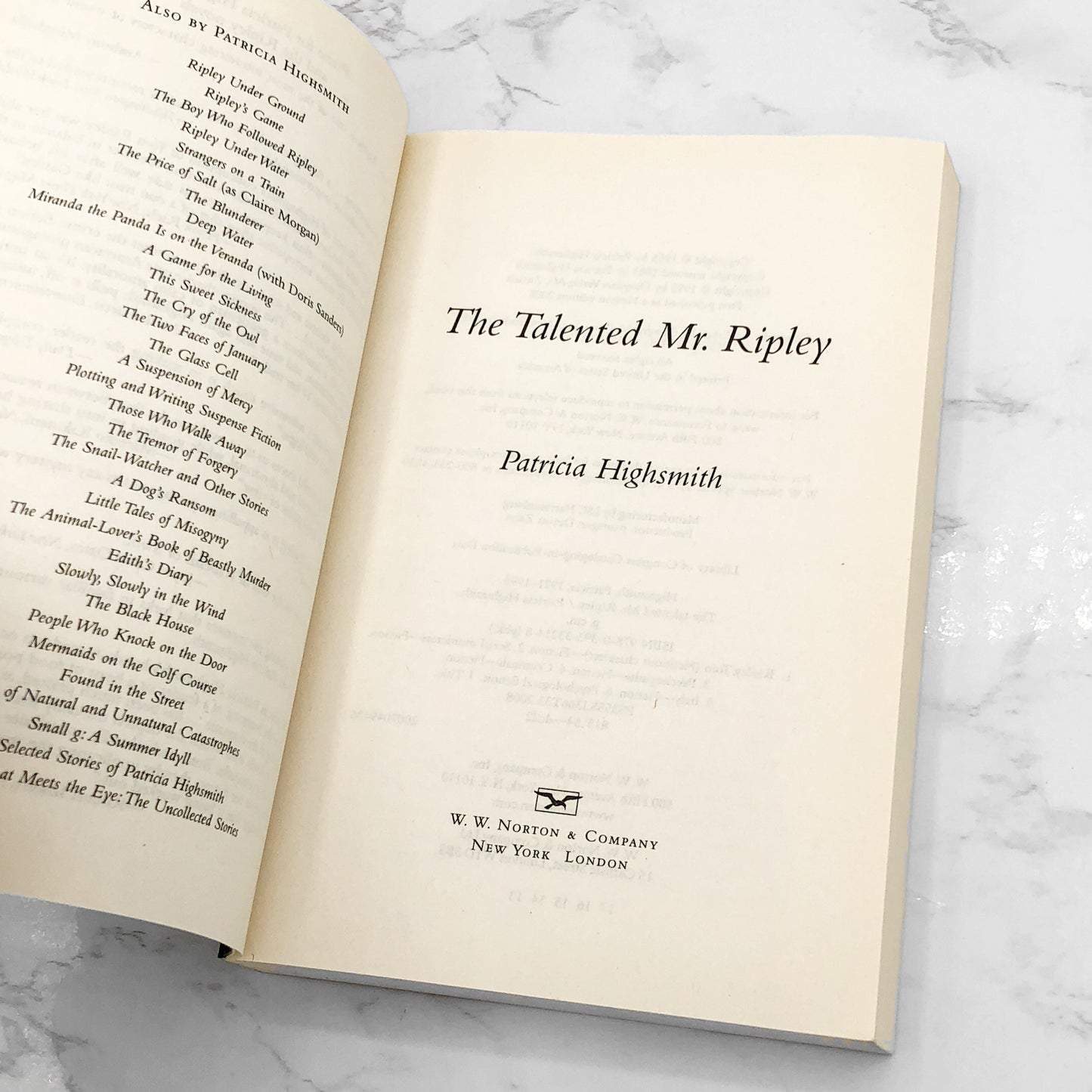 The Talented Mr. Ripley by Patricia Highsmith [TRADE PAPERBACK] 2007 • W.W. Norton