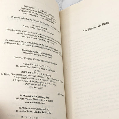 The Talented Mr. Ripley by Patricia Highsmith [TRADE PAPERBACK] 2007 • W.W. Norton