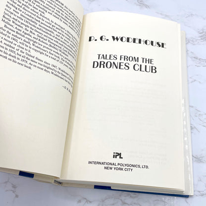 Tales From the Drones Club by P.G. Wodehouse [HARDCOVER RE-ISSUE] 1991 • IPL